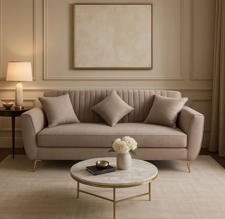 Fabric Upholstered Sofa Set – Soft & Stylish Lounge Set